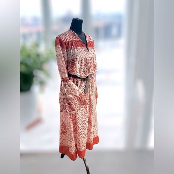 WARM NY 2017 Runway Bell Flare Sleeve Bohemian dress Size Small - Picture 15 of 16